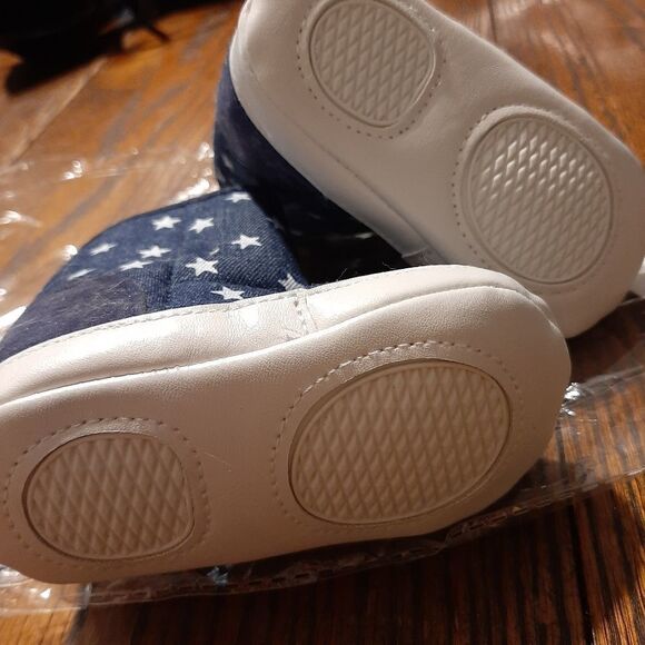 New Infant Size 2 Blue White Star Boots Booties Ankle Boots Faux Fur Lin… - Picture 5 of 8